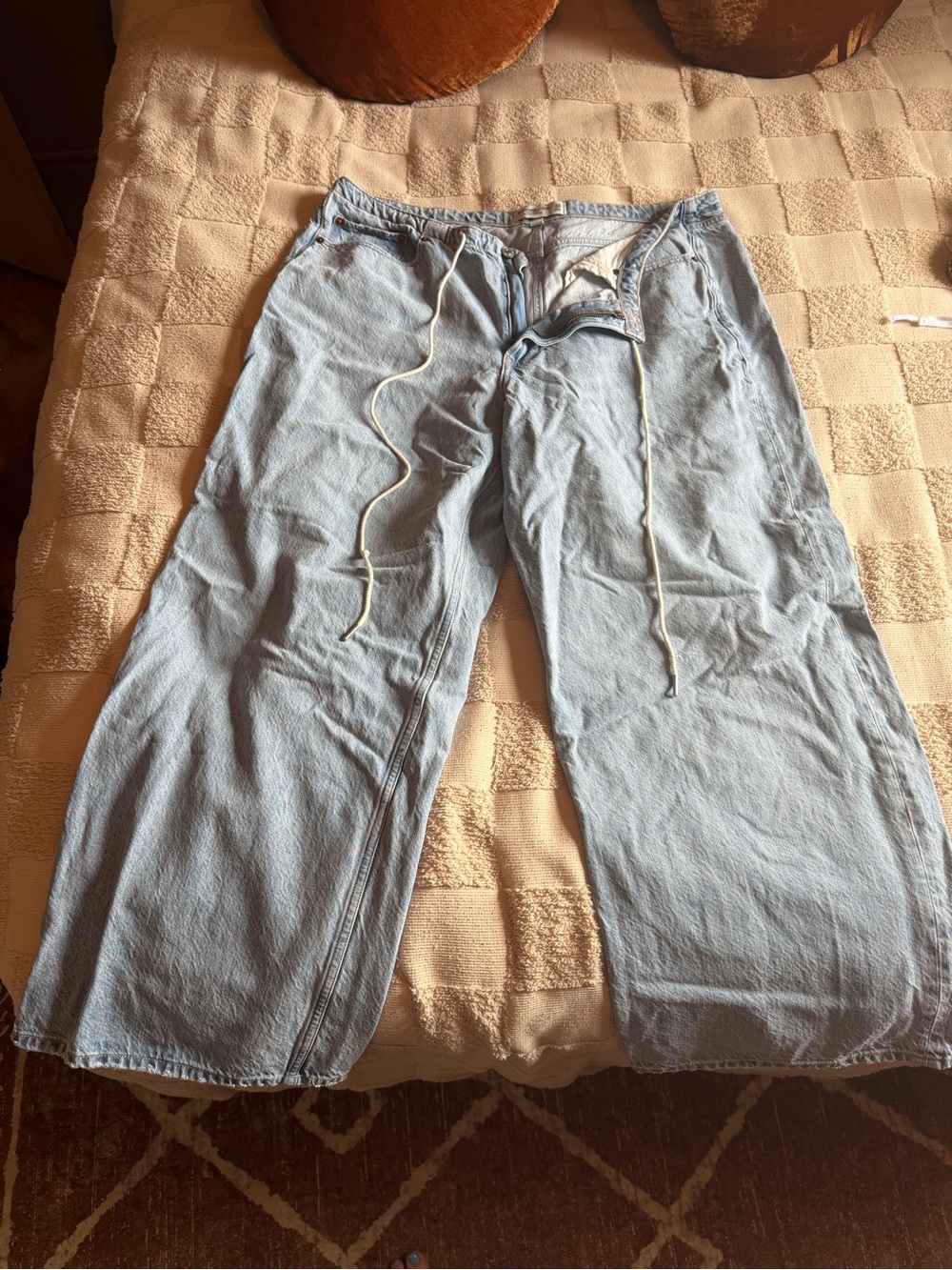 Abercrombie & Fitch Light Blue Ultra Loose Low Rise Jeans